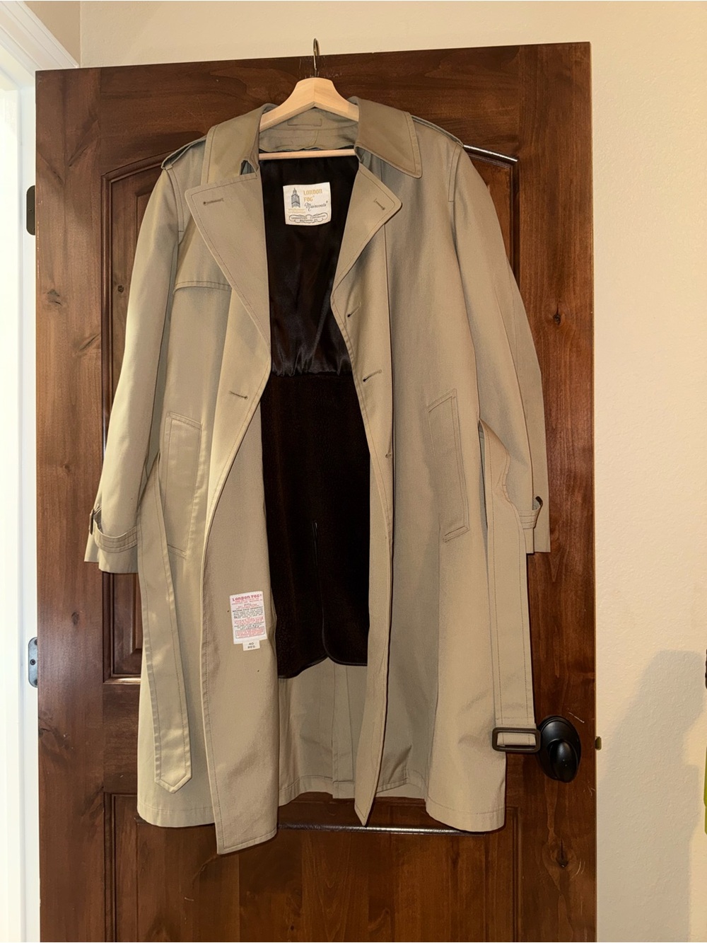 Vintage London Fog Maincoats Trench Coat + Christian Dior Scarf Bundle